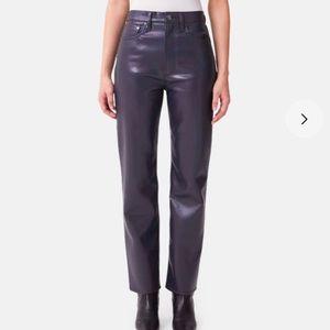 Agolde recycled leather pants in shadow